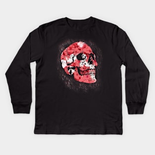 Floral Skull Kids Long Sleeve T-Shirt